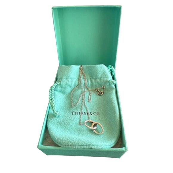Tiffany & Co.Silver Elsa Peretti Large Interlocking Oval Necklace FULL INCLUSION - Picture 1 of 9